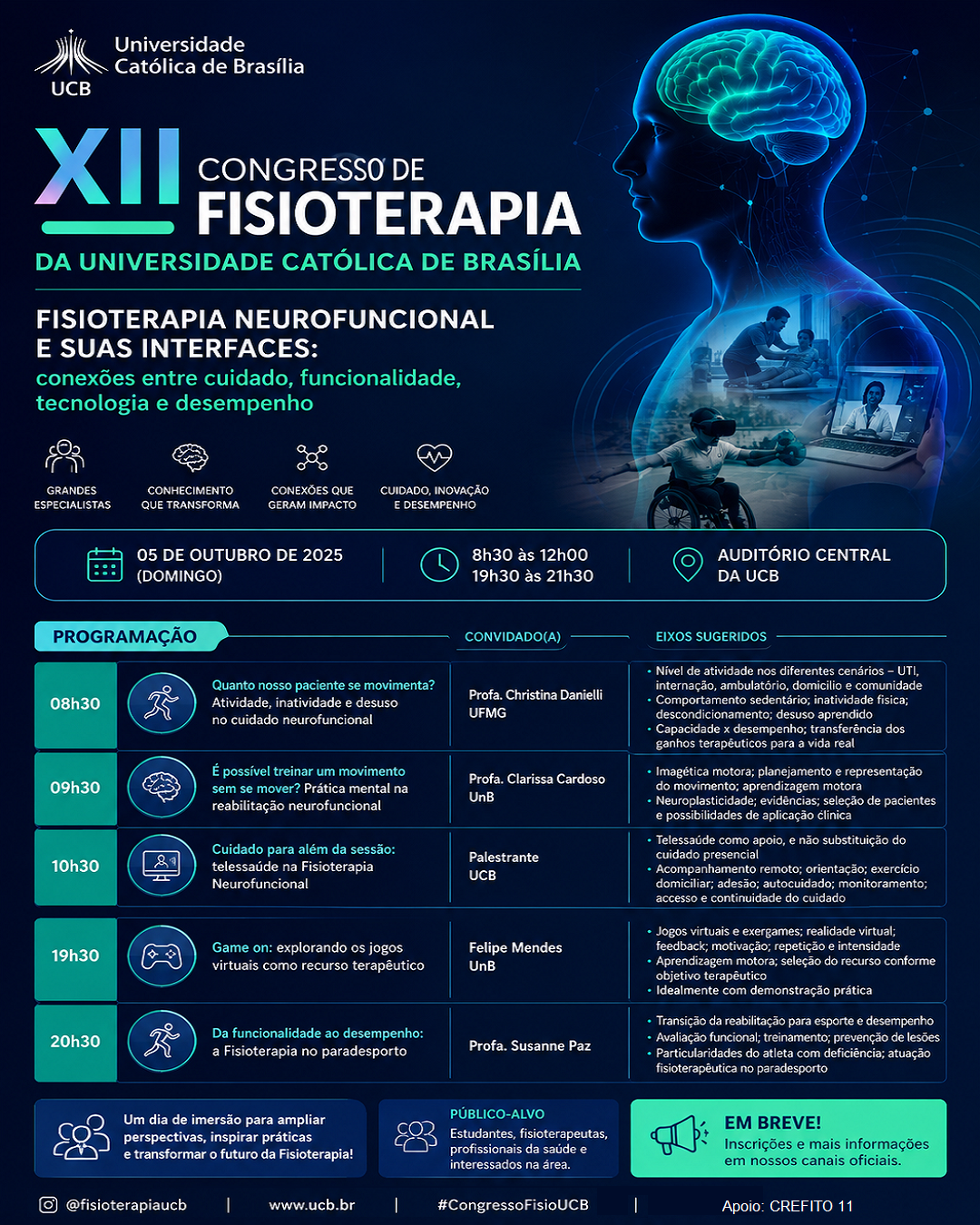 BRASÍLIA: XII Congresso de Fisioterapia da Universidade Católica de Brasília