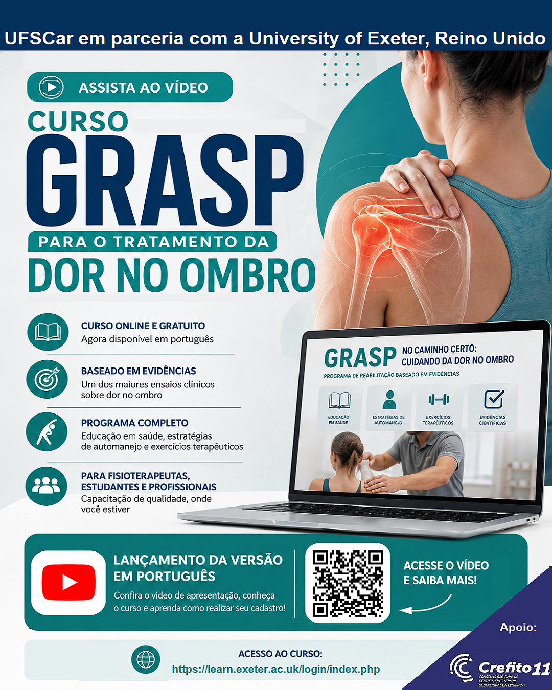 ON-LINE: LANÇAMENTO curso GRASP em português para tratamento da dor no ombro
